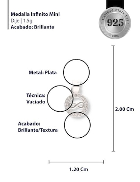 Dije de infinito Enjoya Love de Plata P 925