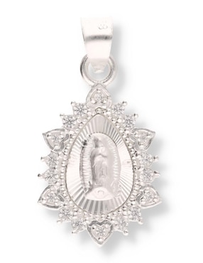 Dije de gota Enjoya Religioso Virgen de Guadalupe de plata P 925
