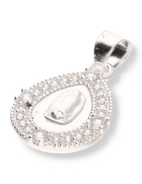 Dije de gota Enjoya Religioso Virgen de Guadalupe de plata P 925