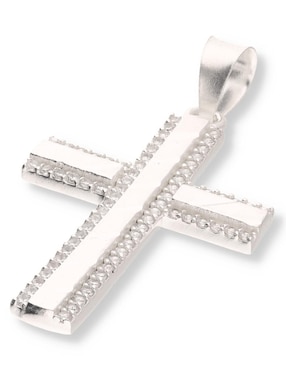 Dije de cruz Enjoya Cristo de plata P 925 circonita
