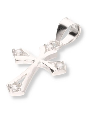 Dije de cruz Enjoya Cristo de plata P 925 circonita
