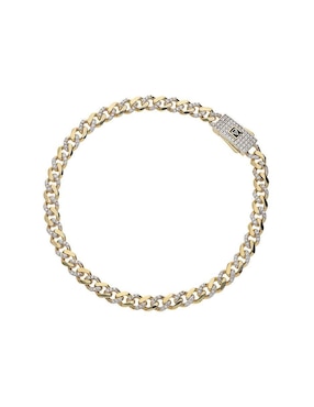 Pulsera Fonelli de oro con zirconia 14 K Fonelli Chain acabado pulido