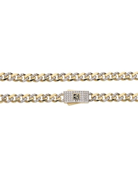 Pulsera Fonelli de oro con zirconia 14 K Fonelli Chain acabado pulido