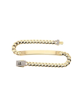 Esclava Fonelli de oro con zirconia 14 K Fonelli Chain acabado pulido