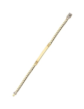 Esclava Fonelli de oro con zirconia 14 K Fonelli Chain acabado pulido
