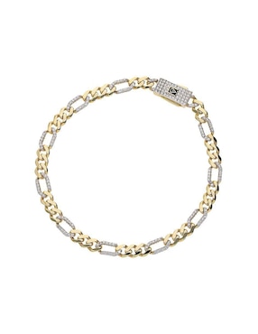 Pulsera Fonelli de oro con zirconia 14 K Fonelli Chain acabado pulido