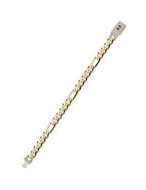 Pulsera Fonelli de oro amarillo con zirconia 10 K acabado pulido