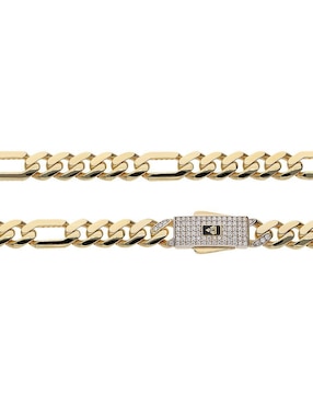 Pulsera Fonelli de oro amarillo con zirconia 10 K acabado pulido