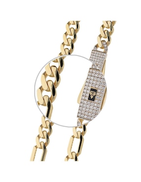 Pulsera Fonelli de oro amarillo con zirconia 10 K acabado pulido