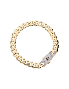 Pulsera Fonelli de oro con zirconia 14 K acabado pulido