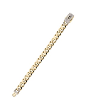 Pulsera Fonelli de oro con zirconia 14 K acabado pulido