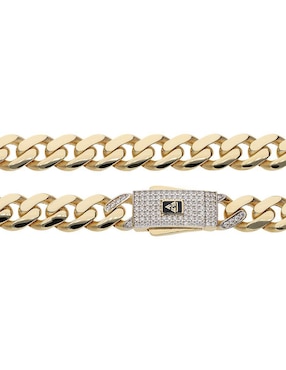Pulsera Fonelli de oro con zirconia 14 K acabado pulido