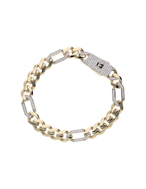 Pulsera Fonelli de oro con zirconia 14 K acabado pulido