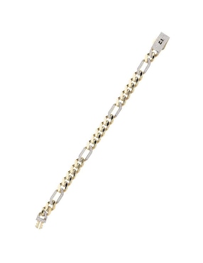 Pulsera Fonelli de oro con zirconia 14 K acabado pulido