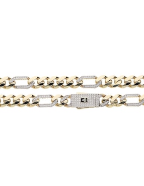 Pulsera Fonelli de oro con zirconia 14 K acabado pulido