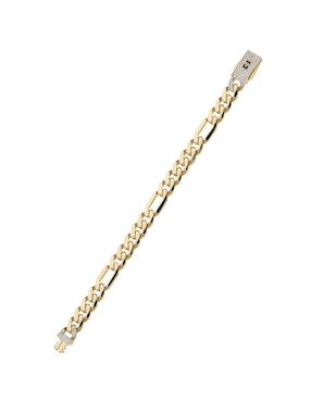 Pulsera Fonelli de oro con zirconia 14 K acabado pulido