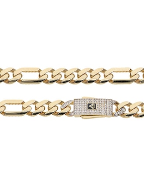 Pulsera Fonelli de oro con zirconia 14 K acabado pulido