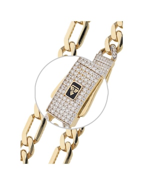 Pulsera Fonelli de oro con zirconia 14 K acabado pulido