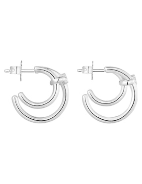 Aretes de aro Tous Straight de plata P 925 con acabado brillante