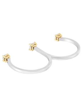 Anillo doble con gema Tous Shine LGD 14 K de oro diamante acabado brillante