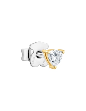 Arete triangular Tous Shine LGD de oro amarillo 14 K con acabado brillante diamante