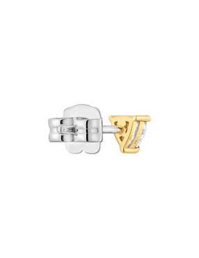 Arete triangular Tous Shine LGD de oro amarillo 14 K con acabado brillante diamante