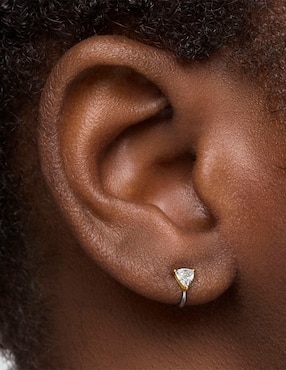 Arete Tous Shine LGD de oro amarillo 14 K con acabado brillante
