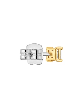 Arete cuadrado Tous Shine LGD de oro amarillo 14 K con acabado brillante