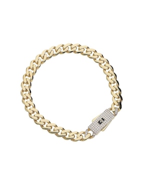 Pulsera Fonelli de oro con zirconia 10 K acabado pulido