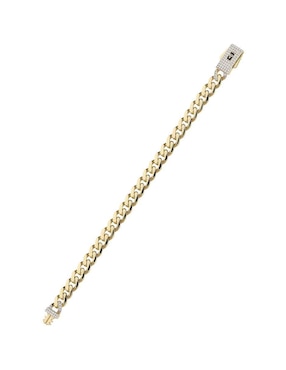 Pulsera Fonelli de oro con zirconia 10 K acabado pulido