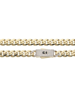 Pulsera Fonelli de oro con zirconia 10 K acabado pulido