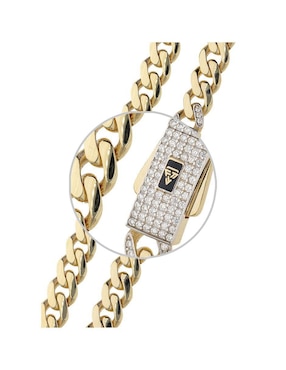 Pulsera Fonelli de oro con zirconia 10 K acabado pulido