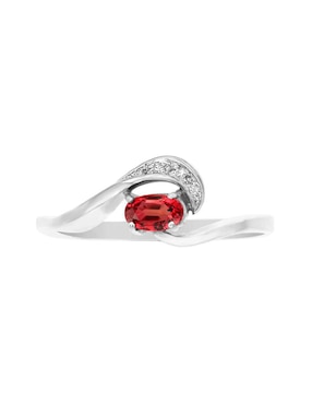 Anillo Fascinare Loris 14 K de oro rubí y diamante brillante