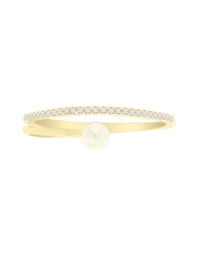 Anillo Fianelli Jamilet 14 K de oro diamante y perla brillante