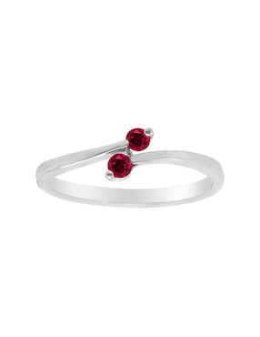 Anillo Fascinare Vivian 14 K de oro rubí brillante