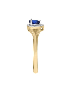 Anillo Fascinare Cristina 14 K de oro zafiro y diamante brillante