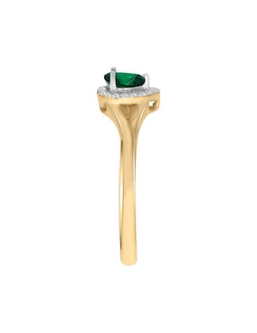 Anillo Fascinare Cristina 14 K de oro esmeralda y diamante brillante