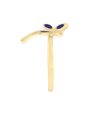 Anillo de libélula Fascinare Volare 14 k de oro zafiro brillante