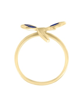 Anillo de libélula Fascinare Volare 14 k de oro zafiro brillante