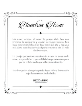 Arras matrimoniales Joyerias Bizzarro de plata P 925