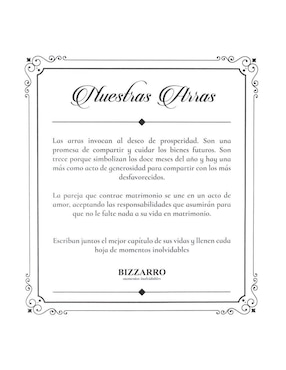 Arras matrimoniales Joyerias Bizzarro de plata P 925