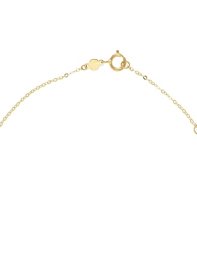 Collar de corazón Dinasti de oro amarillo 14 K