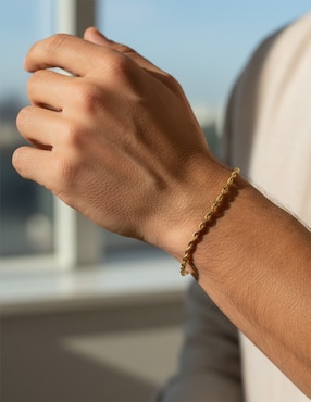 Pulsera Dinasti de oro amarillo con 14 K acabado brillante