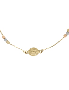 Pulsera Dinasti de oro florentino con 14 k acabado pulido