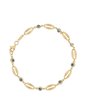 Pulsera Dinasti de oro amarillo con cristal 14 K acabado pulido