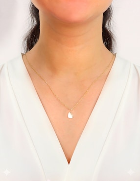 Dije de corazón Dinasti de oro amarillo 14 K