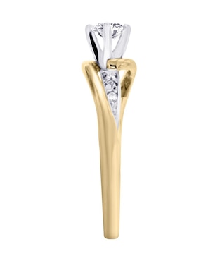 Solitario de oro amarillo 14 k Klamore Amber diamante