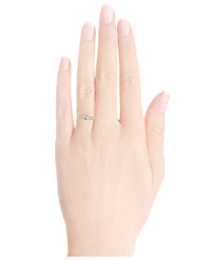 Solitario de oro amarillo 14 k Klamore Amber diamante