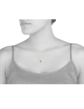 Dije Fascinare de oro amarillo 14 K esmeralda y diamante