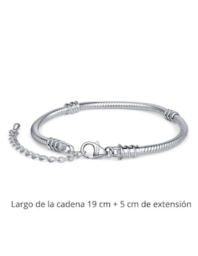 Pulsera Mayfer Joyería Mundial de plata con acabado pulido